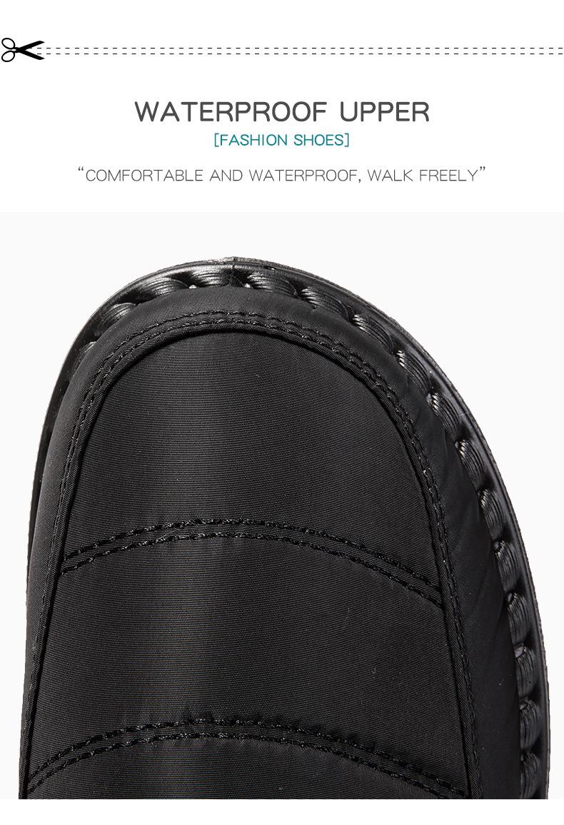 Women's Waterproof Snow Boots - Fuzzy Winter Boots with Hook & Loop Closure | Warm Non-Slip Black Fur Boots