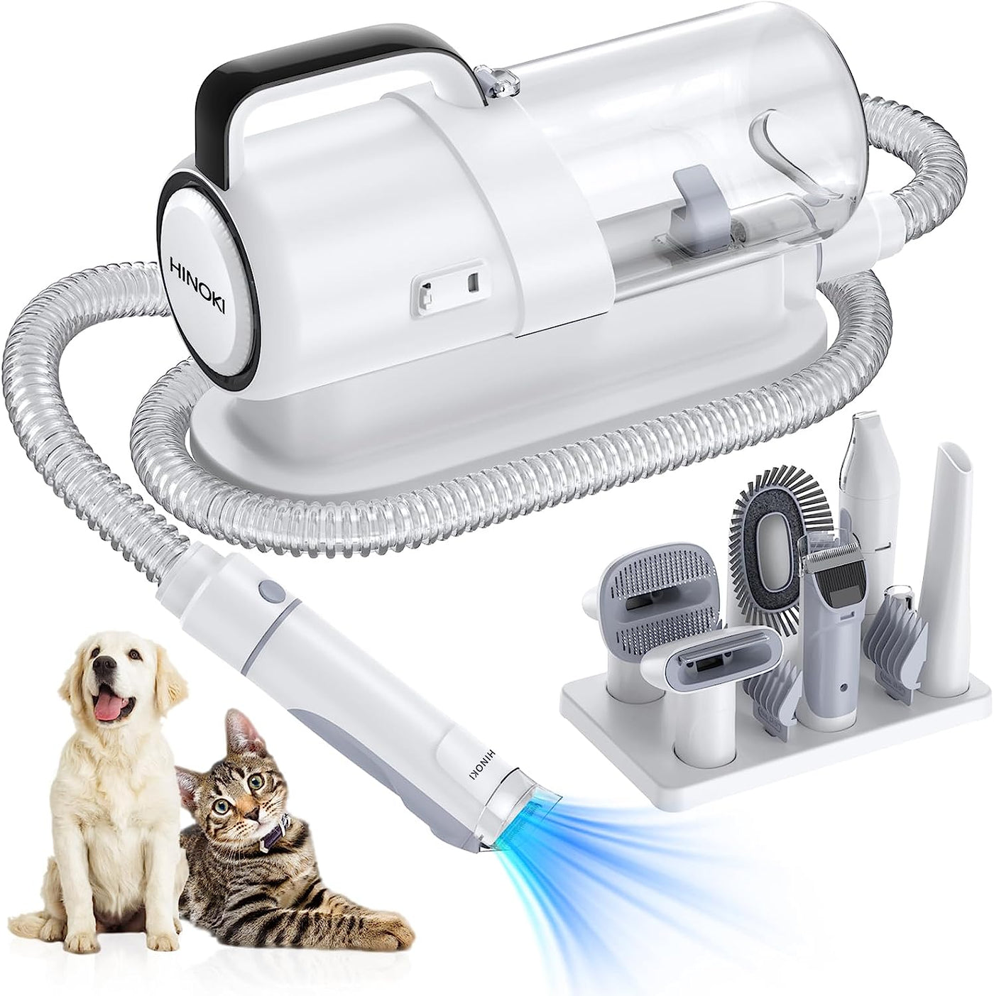 Pro pet grooming kit，Pet Grooming Vacuum Picks Up 99% Pet Hair,7 Proven Grooming Tools, 2.3L Capacity Pet Hair Dust Cup