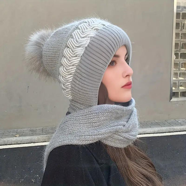 Winter Scarf and Beanie Set – Cozy 2-in-1 Gift Set for Her, Christmas Birthday Gift