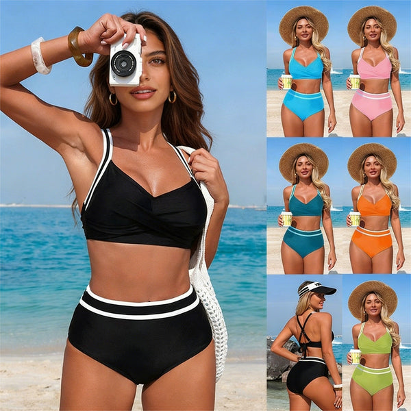 Women's Wire-Free Bikini Set with Removable Pads – Quick Dry Beach Swimwear