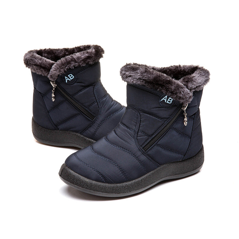Women's Waterproof Winter Boots - Fashionable Warm Snow Boots with Fur Lining, Slip-Resistant Trekking & Walking Boots