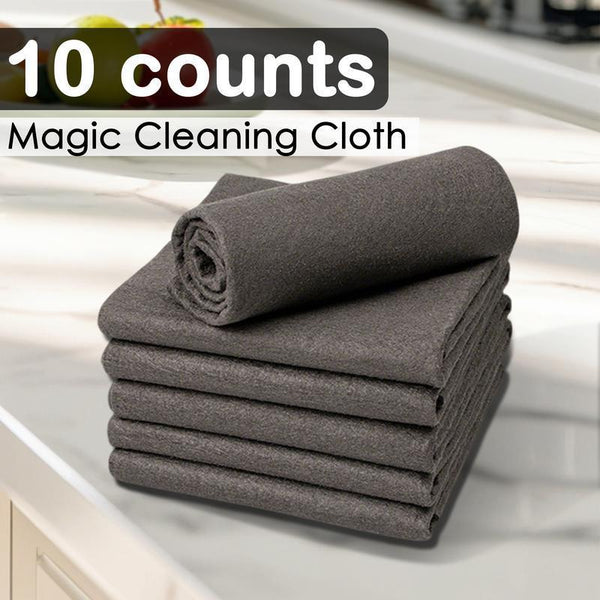 Heavy Duty Microfiber Cloths 10-Pack - Extra Thick Lint Free Towels for Glass & Car Cleaning