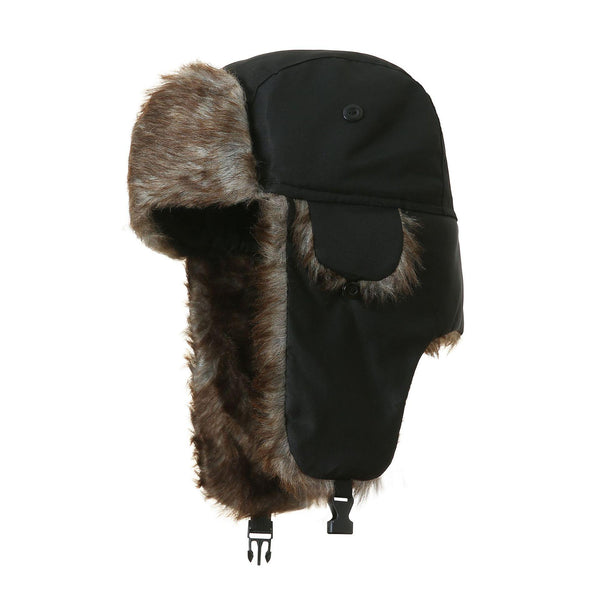 Unisex Trapper Hat for Extreme Cold – Windproof Waterproof Aviator Ski Hat with Faux Fur