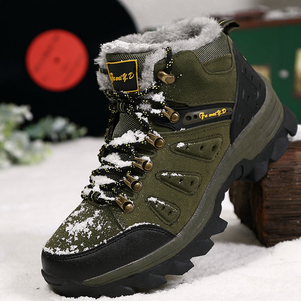 Men's Fleece-Lined Snow Boots - Warm Non-Slip Winter Boots Shoes