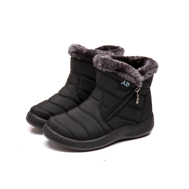 Women's Waterproof Winter Boots - Fashionable Warm Snow Boots with Fur Lining, Slip-Resistant Trekking & Walking Boots