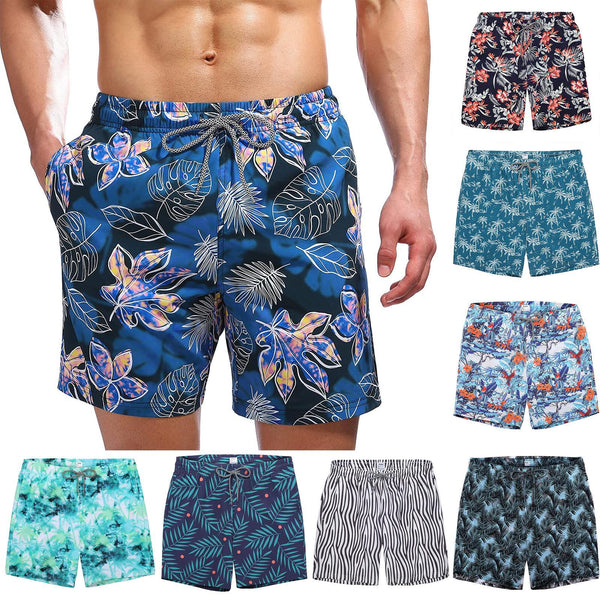 Men's Quick-Dry Swim Shorts - Mesh Lining & Pockets for Beach, Pool & Travel