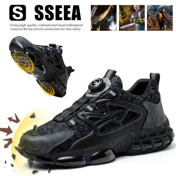 Steel Toe Work Shoes - Cut-Resistant, Breathable & Anti-Slip for Men