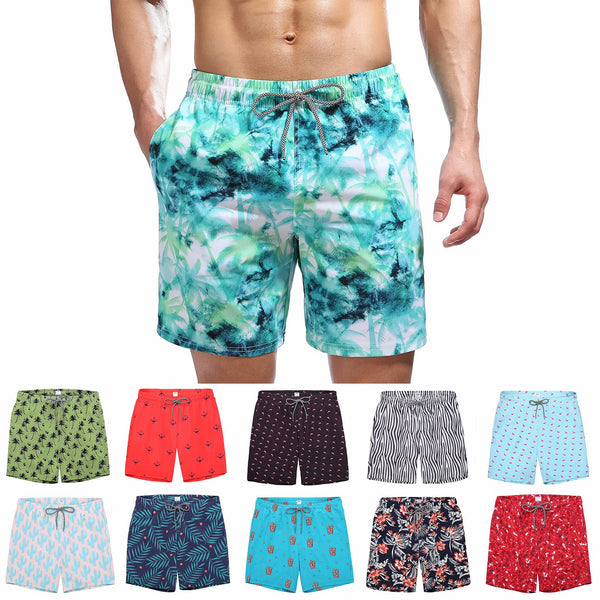 Men's Quick-Dry Swim Shorts - Mesh Lining & Pockets for Beach, Pool & Travel
