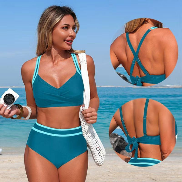 Women's Wire-Free Bikini Set with Removable Pads – Quick Dry Beach Swimwear