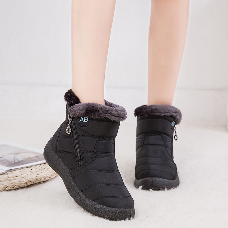 Women's Waterproof Winter Boots - Fashionable Warm Snow Boots with Fur Lining, Slip-Resistant Trekking & Walking Boots