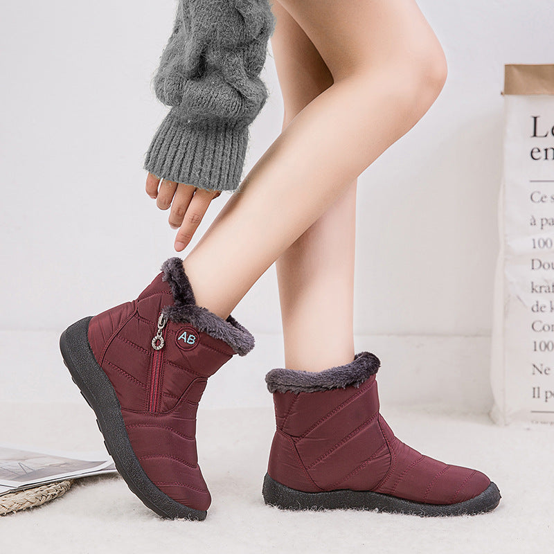 Women's Waterproof Winter Boots - Fashionable Warm Snow Boots with Fur Lining, Slip-Resistant Trekking & Walking Boots