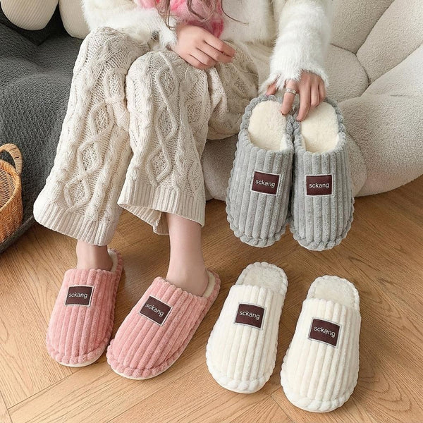 Fuzzy Non-Slip Slippers for Men & Women – Warm House Slippers for Cold Weather