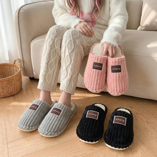 Fuzzy Non-Slip Slippers for Men & Women – Warm House Slippers for Cold Weather