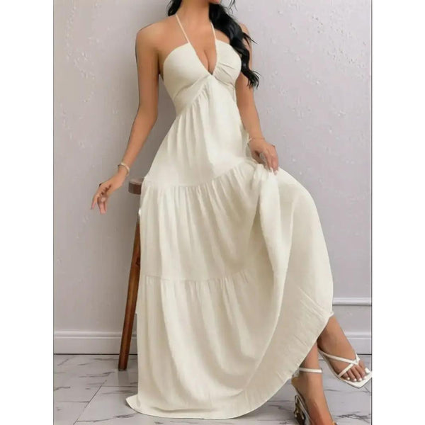 Basic A-Line Sundress for Women - Loose Casual Mini Beach Dress