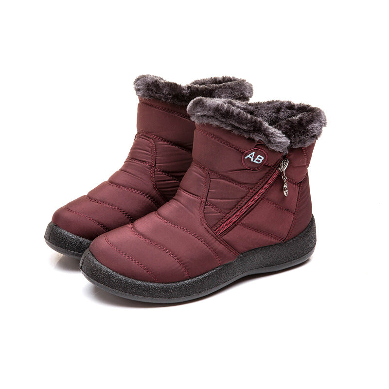 Women's Waterproof Winter Boots - Fashionable Warm Snow Boots with Fur Lining, Slip-Resistant Trekking & Walking Boots
