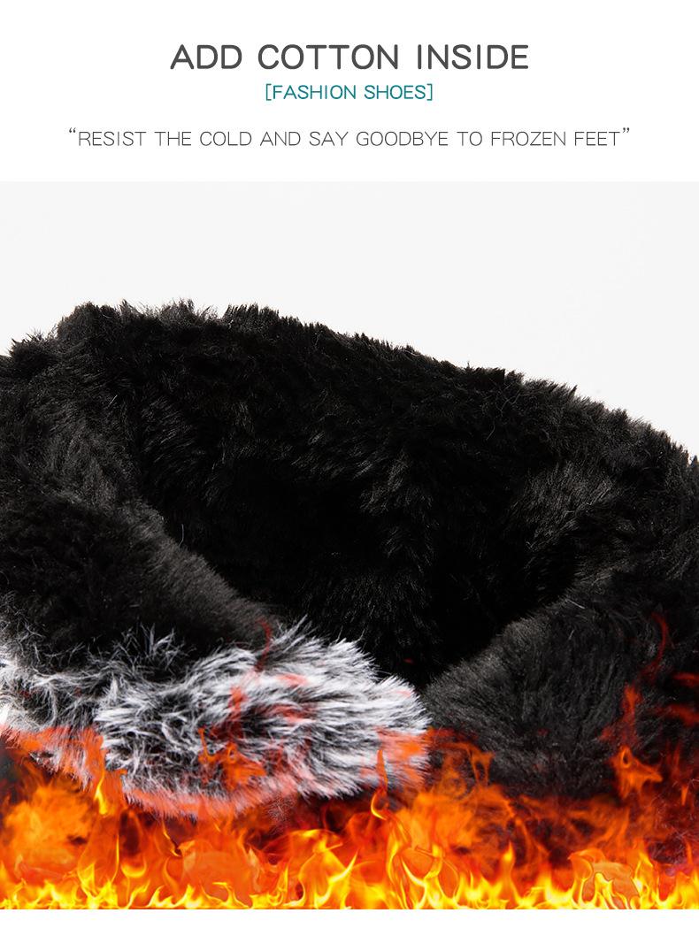 Women's Waterproof Snow Boots - Fuzzy Winter Boots with Hook & Loop Closure | Warm Non-Slip Black Fur Boots