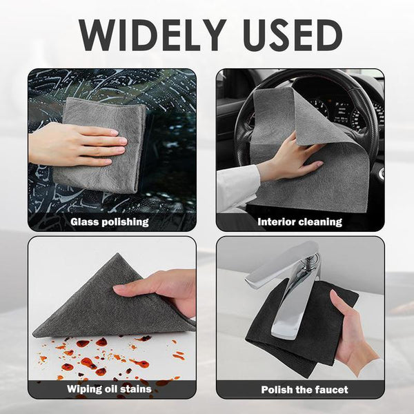 Heavy Duty Microfiber Cloths 10-Pack - Extra Thick Lint Free Towels for Glass & Car Cleaning