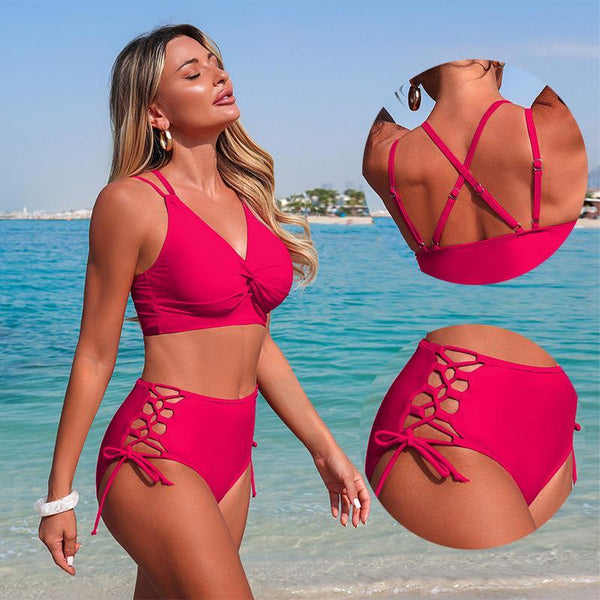 Comfortable Padded Bikini Set - Quick Dry Stretch Two Piece Swimsuit for Beach & Pool