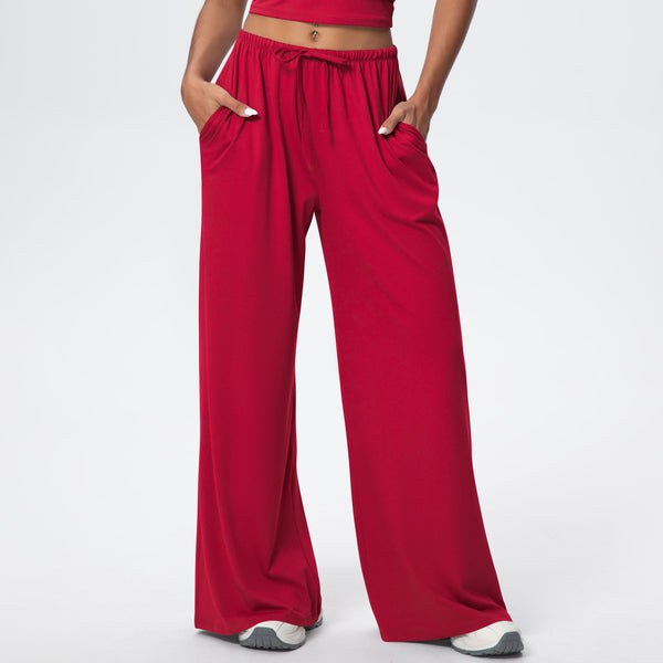 Women's Casual Sweatpants - Soft Loose Fit with Elastic Waist & Drawstring for Lounge & Gym
