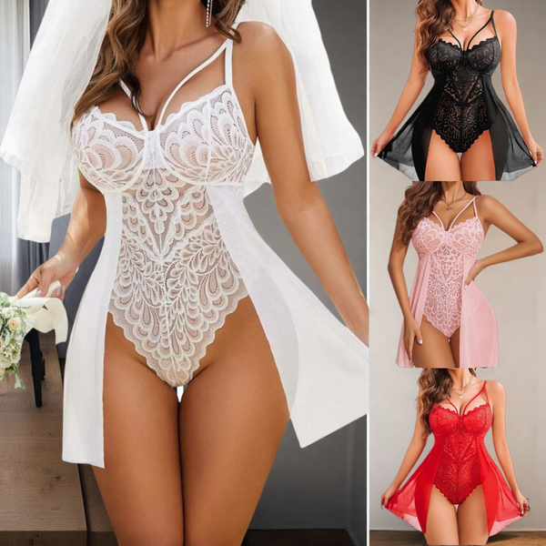 Elegant Lace Trim Floral Nightgown for Women, Adjustable Spaghetti Straps Sleeveless Sleepwear Soft & Breathable
